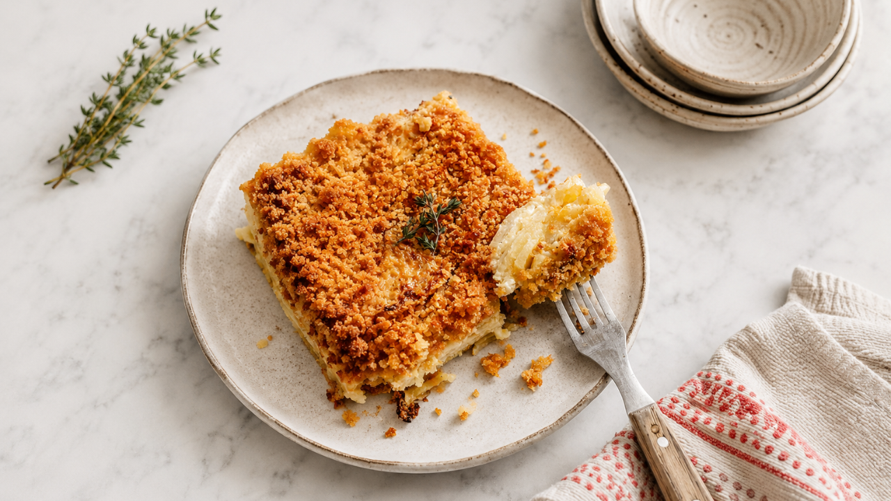 15. Potato and celery root gratin with a deeper flavor
