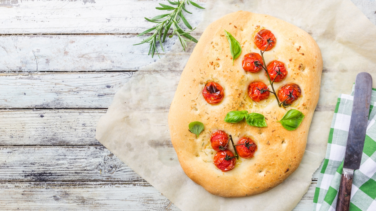 14. Tomato and herb focaccia
