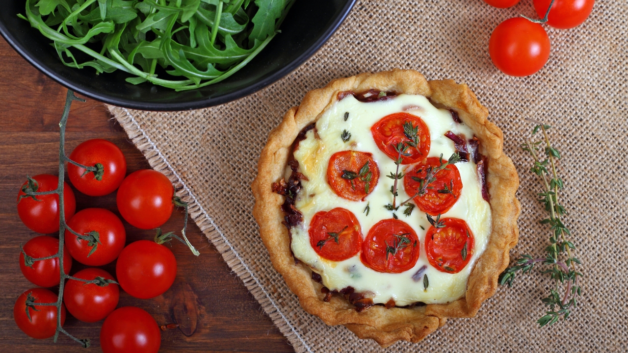 5. Tomato tart with goat cheese