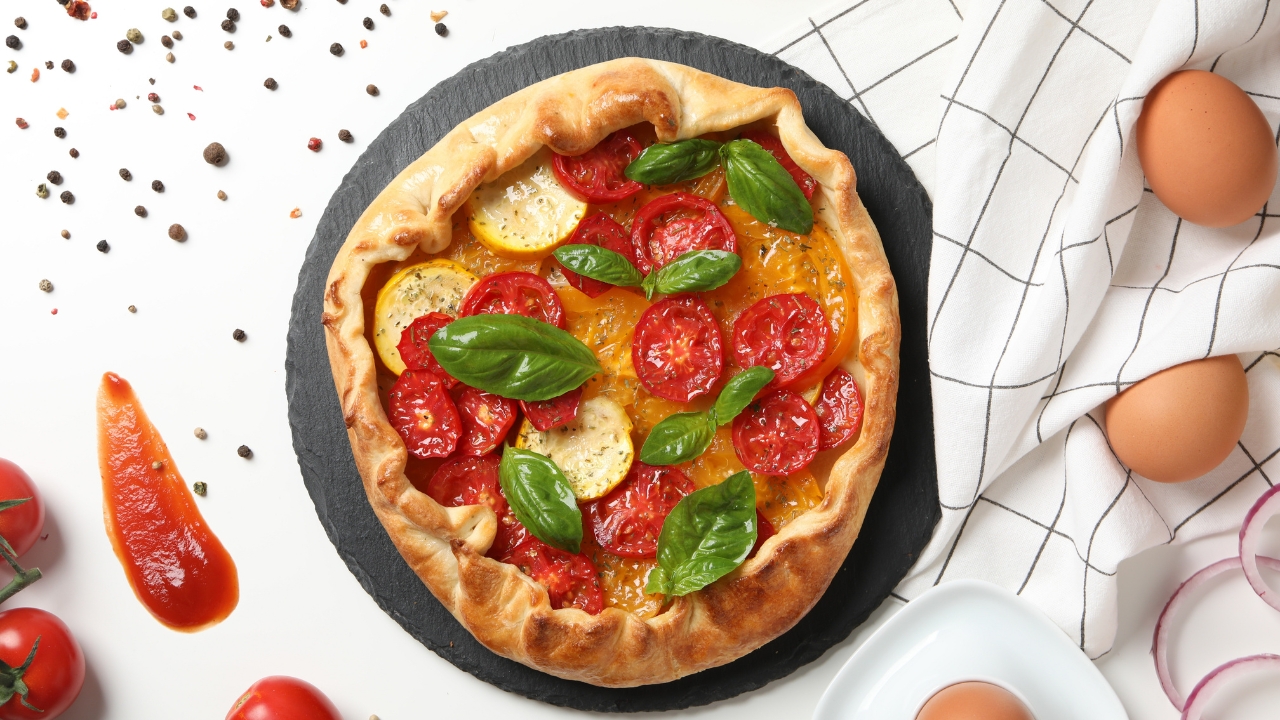 9. Tomato galette with feta