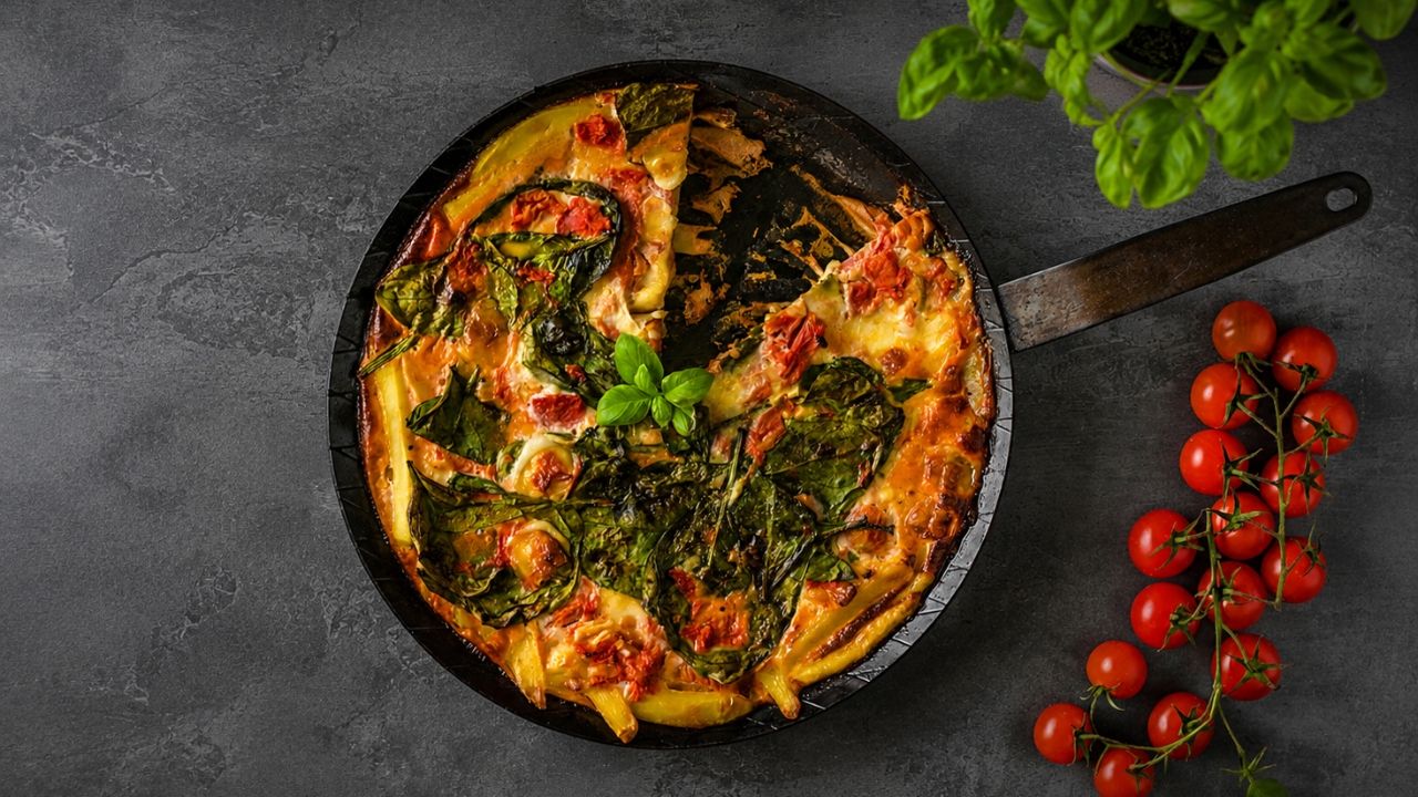 8. Tomato and spinach frittata