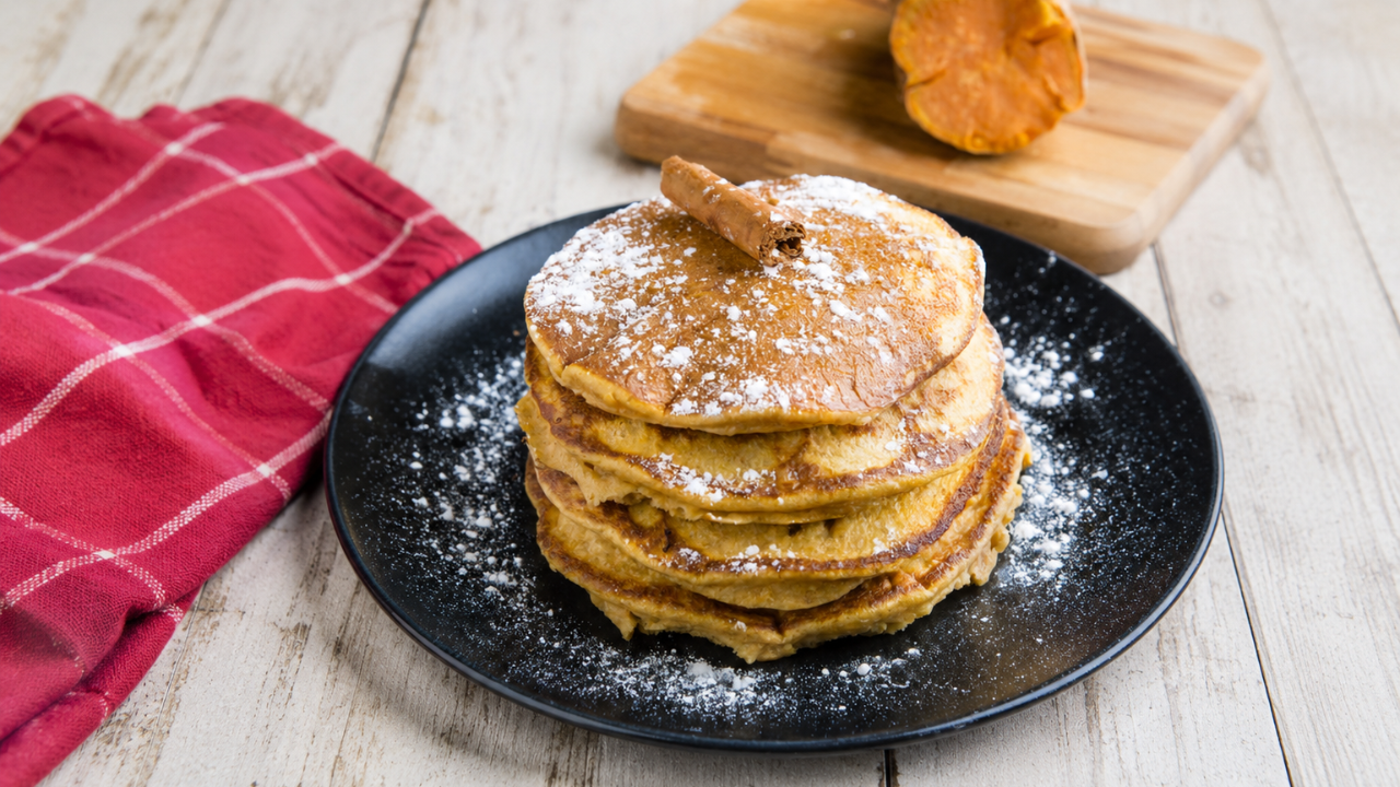 12. Cinnamon sweet potato pancakes