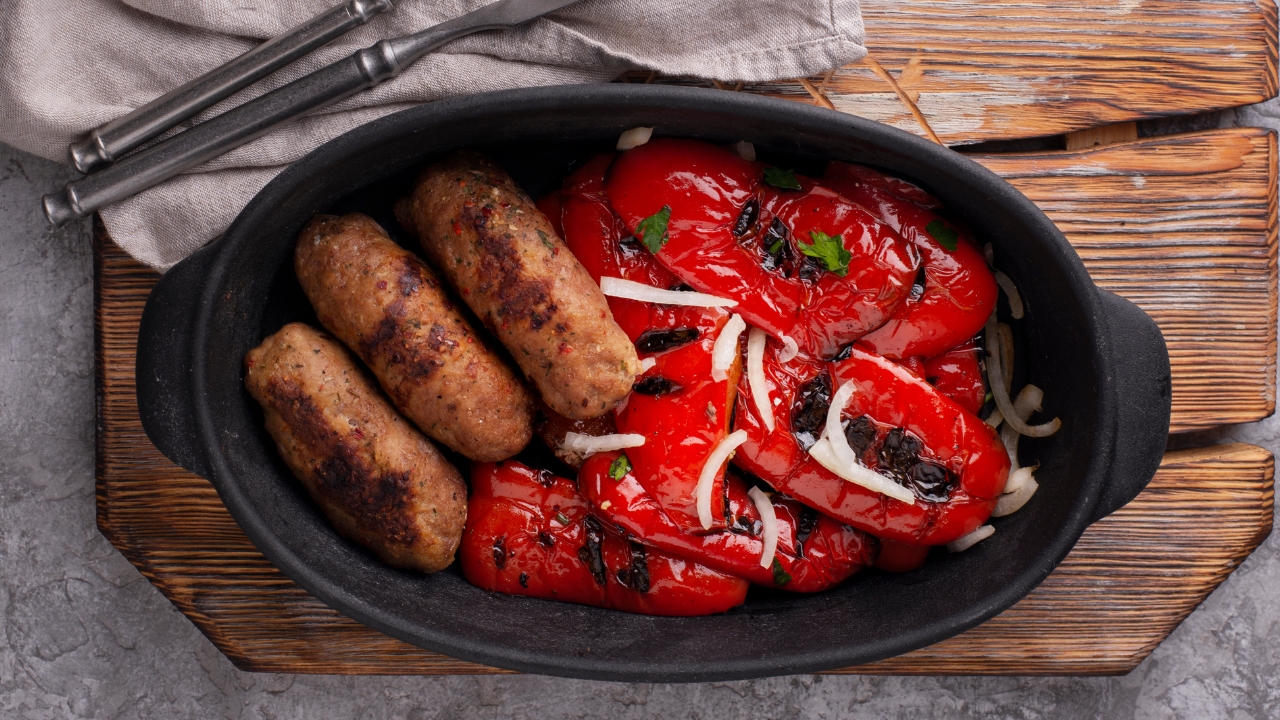 4. Slow-cooker sausage and peppers