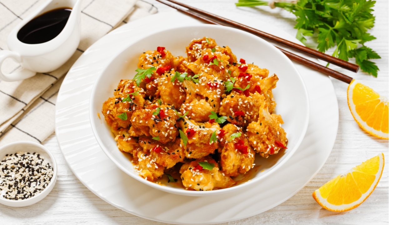 7. Sticky sesame cauliflower