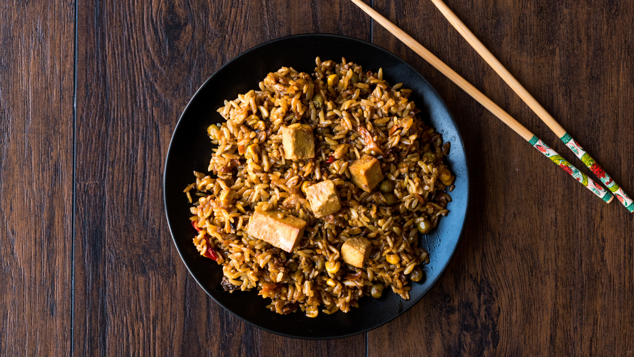 14. Gingery Tofu and Shiitake Fried Rice