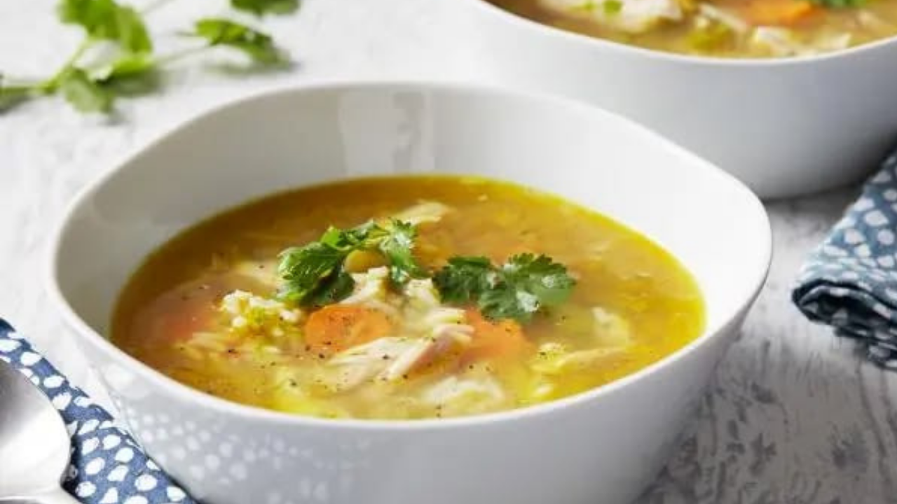 4. Curried Chicken and Rice Soup