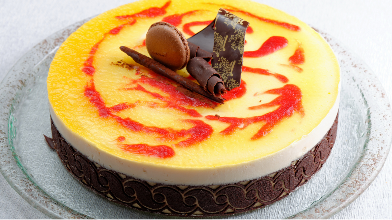 3. Cherry almond mousse pie
