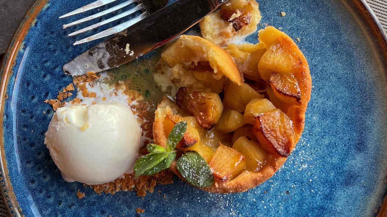 19. Peach cobbler