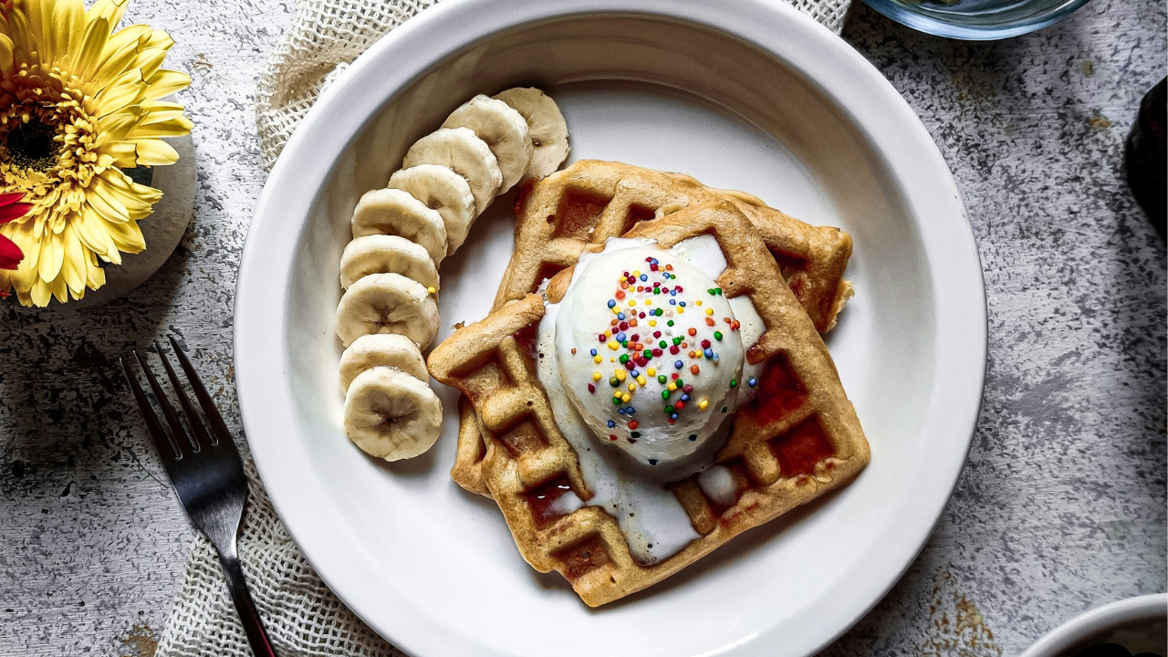7. Flourless waffles