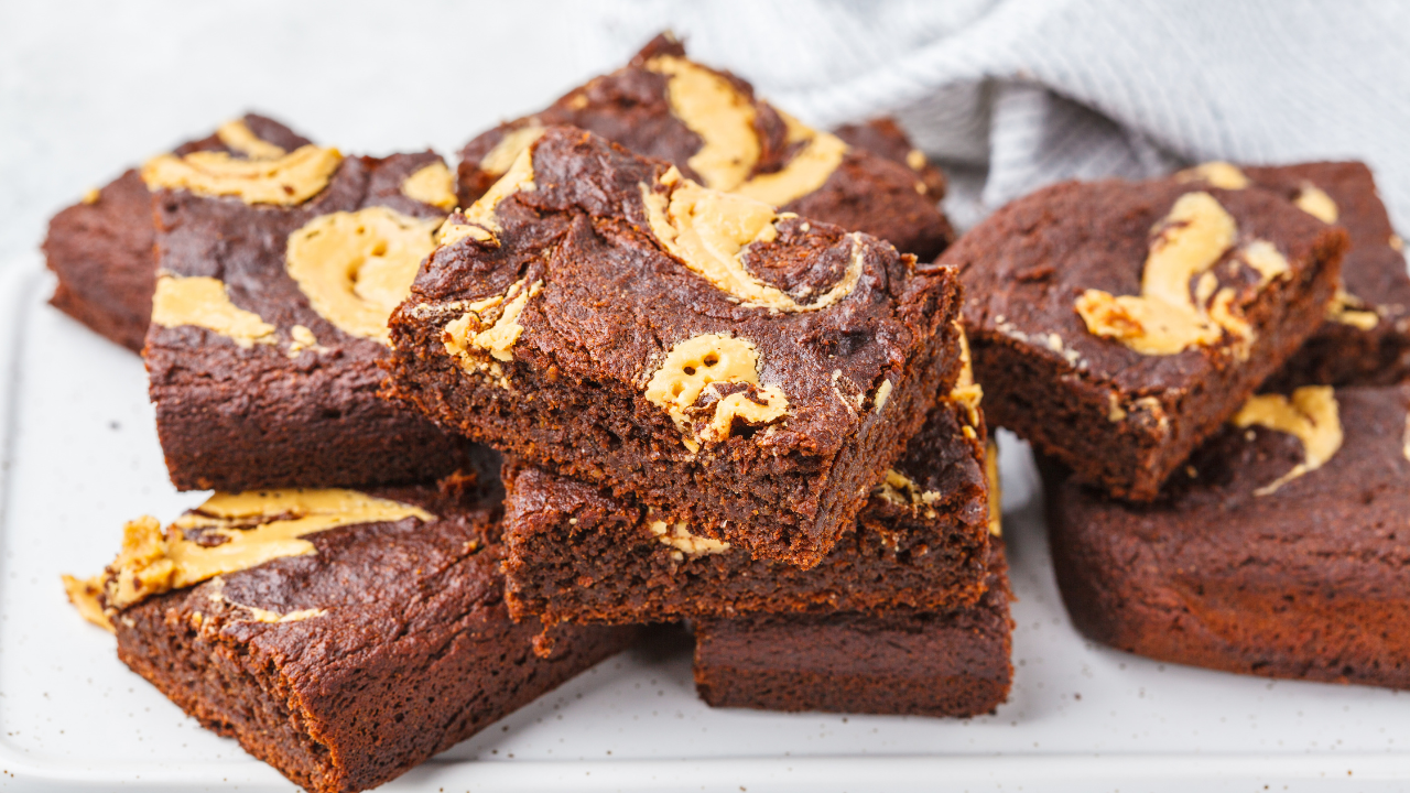 12. Peanut butter brownies