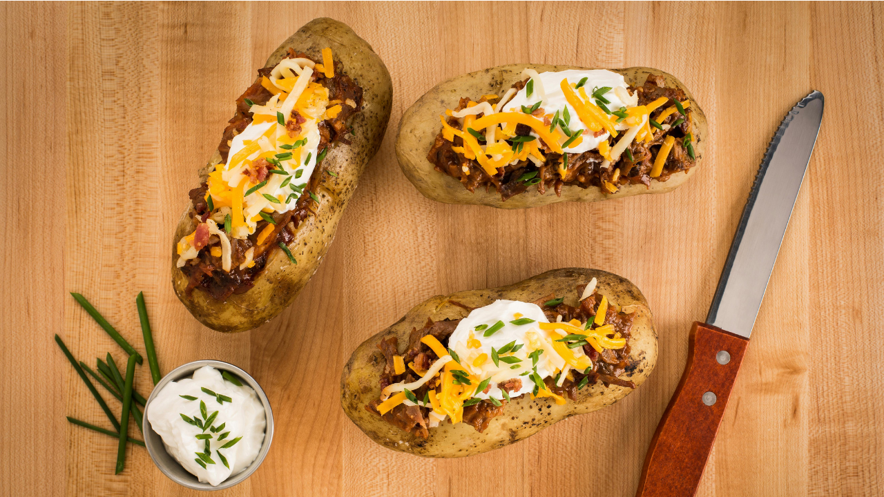 28. Stuffed baked potatoes